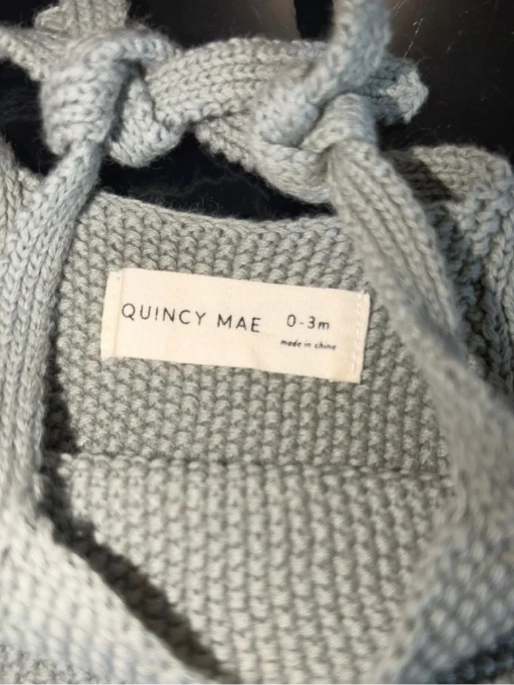 Quincy May green knit romper siz e0-3